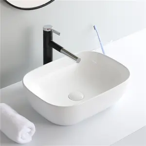 Cupc foshan comptoir évier blanc en céramique salle de bain lavabo art