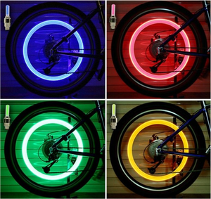 Einfache Installation <span class=keywords><strong>LED</strong></span> Auto Motorrad Fahrrad Rad Licht Drahtlose Reifen ventil Licht Neon Lampe Fahrrad Rad Ventil kappe Dekorative Licht - Product Image 4