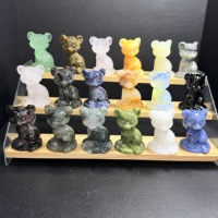Vente en gros de mini-sculptures d'animaux en cristal poli de haute qualité, pierres mélangées, calcite, quartz, artisanat Kindfull Crystal