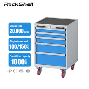 Nhiệm Vụ Nặng Nề Công Nghiệp 5-Ngăn Kéo Công Cụ Xe Đẩy Giỏ Hàng Thép Và Sắt Đơn Vị Lưu Trữ Cho Cơ Máy Rỗng Cán Công Cụ Tủ - Product Image 1