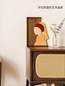 Cuadro Decorativo Minimalista Moderno con Marco de Madera Sólida de Nogal Negro para Uso en Interiores, Arte de Pared - Product Image 2