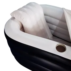 New design 152*82*46 cm 0.35mm PVC Update Tube Inflatable Foldable Removable Cover Freestanding Bathtub