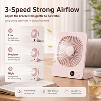 Ventilateur de bureau magnétique portable silencieux avec corps fin et léger, pour bureau, canapé, chevet