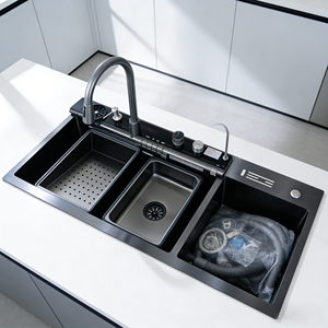 Évier de cuisine multifonction en acier inoxydable 304, surface brossée, évier de cuisine de qualité supérieure - Product Image 3