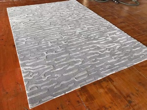 Fábrica personalizada 3D patrón abstracto mano copetudo lana alfombra bucle pila técnica para sala de estar dormitorio - Product Image 5