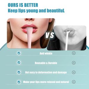 Pajitas Antiarrugas Reutilizables para Prevenir Arrugas en los Labios, Compatibles con Vasos Stanley de 40 oz y 30 oz, Perfectas para Rellenar Labios - Product Image 6