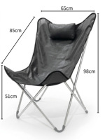 Chaise papillon en cuir PU pliable et confortable |   Usine de chaises longues pliantes avec logo couleur personnalisé
