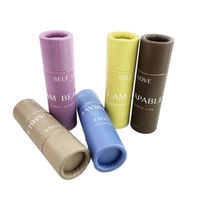 Contenant biodégradable pour baume à lèvres hydratant, tubes de baume à lèvres en papier kraft, emballage rond pour stick déodorant