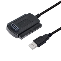 USB 2,0 SATA IDE Cable Adaptador convertidor 1,8 pies negro USB 2,5/3,5/5.25in IDE SATA Cable adaptador para electrónica de consumo