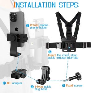 New Mobile <strong>Phone</strong> <strong>Chest</strong> Strap <strong>Mount</strong> Go/pro <strong>Chest</strong> Harness Holder for Action Camera and Cell <strong>Phones</strong> 4 to 7in - Product Image 5