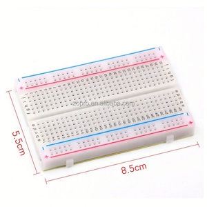 แผงวงจรเบรดบอร์ดคุณภาพสูง 400 รู ขนาด 8.5x5.5 ซม. แผงทดลองเชื่อมต่อแบบคอมโพสิต - Product Image 2