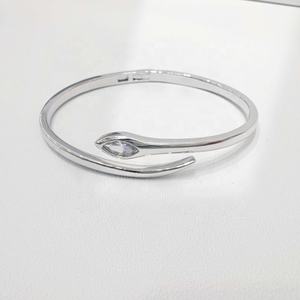 Precio de fábrica, plata 925, brazalete ajustable de diseño en plata de ley, joyería fina, circonita gruesa, unisex, pulseras de moda para mujer - Product Image 2