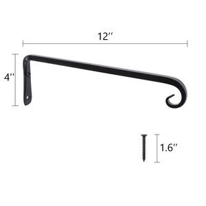 Support de suspension pour plantes d'extérieur, crochet en fer robuste de 12 pouces pour jardinières, mangeoires pour oiseaux, lanternes - Product Image 1