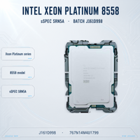 Processeur serveur Xeon 8558, 48 cœurs, 96 threads, 260 Mo de cache, DDR5, PCIe 5.0, virtualisation, base de données, cloud, HPC, IA