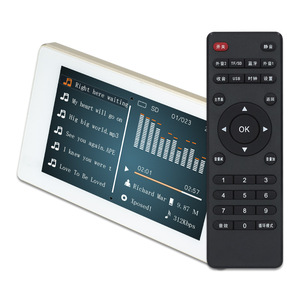 <span class=keywords><strong>Amplificateur</strong></span> mural stéréo sans fil intelligent 400H avec écran tactile, radio FM Bluetooth, carte USB TF, contrôle par application, 4 canaux haute fidélité - Product Image 1