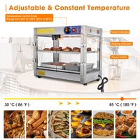 Vitrine chauffante électrique commerciale de comptoir, certifiée Energy Star, capacité de 50 plateaux/heure pour les tartes