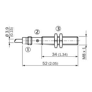 Hot-bán bệnh IME08-04BPSZW2S 1079510 nhiệt độ cao Proximity cảm biến - Product Image 2