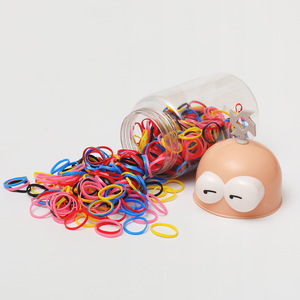 <span class=keywords><strong>Accessori</strong></span> per capelli monouso ad alta elasticità per capelli eleganti in gomma Color colore per ragazze e bambini per feste in scatola - Product Image 3