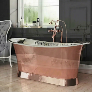 Bañera de Cobre Independiente Ovalada para Hoteles y Villas - Artesanía India - Product Image 2