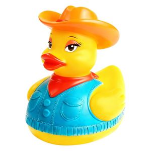 Jouets de bain et de jeu aquatique éducatifs pour enfants en gros, petits canards jaunes sur le thème du cowboy - Promotion - Product Image 1