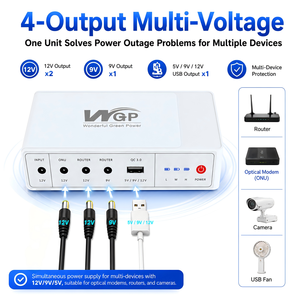 Wgp Optima 303 MINI DC <span class=keywords><strong>UPS</strong></span> 15000mAh <span class=keywords><strong>แบ</strong></span><span class=keywords><strong>ต</strong></span>เตอรี่ LiFePO4 4000รอบ QC3.0 USB & DC 5V 9V 12V MINI <span class=keywords><strong>UPS</strong></span> สำหรับเราเ<span class=keywords><strong>ต</strong></span>อร์ WiFi กล้อง ONU - Product Image 3