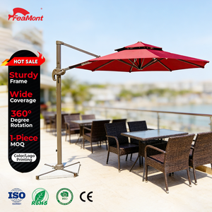 Зонт FEAMONT Double Top Rome с кнопочным механизмом наклона и вентилируемым куполом для защиты от ветра - Product Image 1