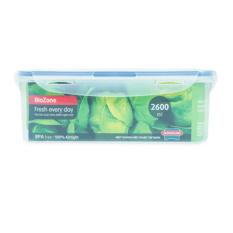 Горячая Распродажа, пластиковый контейнер для хранения пищевых продуктов с крышкой для холодильника Biozone 2600 мл KB - CO2600P (BioZone)