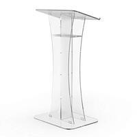 Pupitre de bureau portable en acrylique transparent moderne de qualité supérieure, personnalisé avec impression sérigraphique, épaisseur sur mesure, marque YAGELI, pour église