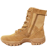 Bottes de randonnée imperméables marron pour l'entraînement en plein air, bottes de montagne résistantes aux perforations, bottes de randonnée hautes, bottes tactiques pour hommes