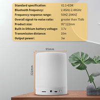 En gros Rechargeable Bluetoothes Haut-Parleur Musique Lumière Musique RGB Lumière Tactile Contrôle Lampe De Chevet pour La Maison