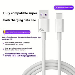 Fully Compatible 120W 6A Super Fast Charging Cable <b>for</b> Huawei Type-c High Speed Charge Data Cable <b>for</b> <b>For</b> Samsung Charging Cable - Product Image 4