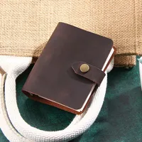 Ya574 Carnet en cuir véritable en gros, carnet de voyage en cuir pour hommes, petit carnet