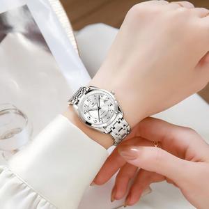 Olevs 3666 da donna <span class=keywords><strong>orologio</strong></span> al quarzo doppio calendario impermeabile signore luminoso mani orologi da polso eleganti di lusso orologi da donna - Product Image 5