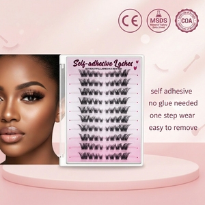 Cils en grappe autocollants style Megan, sans colle, extensions de cils individuels DIY, marque privée, logo personnalisé, fournisseur de cils - Product Image 1