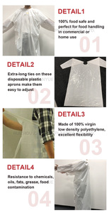 ป้องกันLdpe Polyethyleneแขนยาวผ้ากันเปื้อนพลาสติกสำหรับโรงพยาบาลแขนยาว - Product Image 3