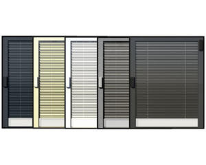 Cửa sổ nhôm với cửa sổ nội bộ đôi kính từ Rèm kính với hệ thống hoạt động từ tính - Product Image 1