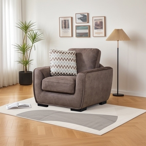 New Design Gray Upholstered Fabric <b>Materials</b> <b>Sofa</b> Chair 1-Seater <b>Sofa</b> Corner Couch for Living Room Single <b>Sofa</b> - Product Image 4