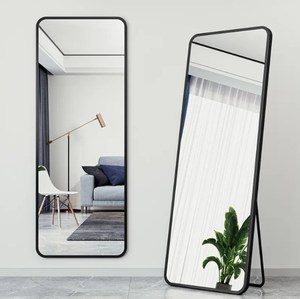 <span class=keywords><strong>Espejo</strong></span> <span class=keywords><strong>de</strong></span> cuerpo entero con marco <span class=keywords><strong>de</strong></span> aleación <span class=keywords><strong>de</strong></span> aluminio, <span class=keywords><strong>de</strong></span> <span class=keywords><strong>pie</strong></span> o para montar en la pared, con dimensiones personalizables para uso decorativo - Product Image 3