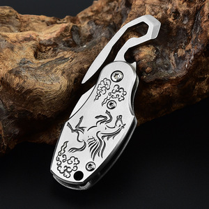 Cuchillo Plegable Portátil de Acero Inoxidable de Alta Calidad, Mini Cuchillo EDC para Acampar al Aire Libre, Personalizable OEM - Product Image 5
