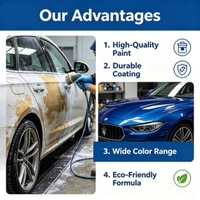 Cat Auto Paint 2K Berkualitas Tinggi, Lapisan Atas Multi Warna untuk Perbaikan Bodi Mobil