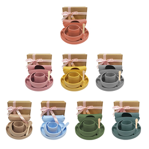 Babero de silicona para alimentación de bebé, placa de <span class=keywords><strong>cena</strong></span> de grado alimenticio, con impresión personalizada, 5 uds. - Product Image 5