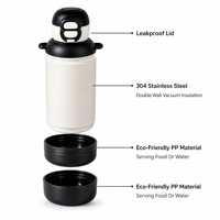 Bouteille d'eau pour animaux de compagnie NicePets, nouvelle, 32 oz, 3-en-1 |   Couvercle à double ouverture en acier inoxydable 304 de qualité alimentaire |   Abreuvoir de voyage anti-fuite pour chien et chat