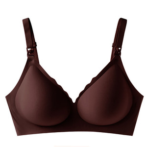 1270 pas cher prix gelée rayures maternité et allaitement soutiens-gorge col en V profond soutien doux soutien-gorge de couchage sans trace pour femme <span class=keywords><strong>enceinte</strong></span> - Product Image 5