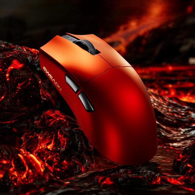 EWEADN S9Ultra Lightweight Tri-Mode Paw3395-3950 Mouse Ergonomic Right Hand Silent High Performance RGB Wireless 8k Gaming Mouse