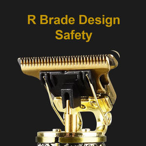 Recortadora de pelo inalámbrica recargable por USB T9 para hombre, 0mm, triangulación de envíos, afeitadora con diseño de tigre de Buda, acero inoxidable, Inglés - Product Image 2