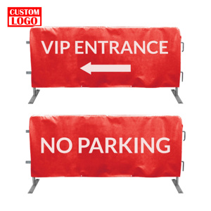 Diseño Personalizado de Tela de Tráfico Barricada Malla Banner Barrera Exterior Valla para Eventos Publicidad Control de Multitudes para Ferias Comerciales - Product Image 1