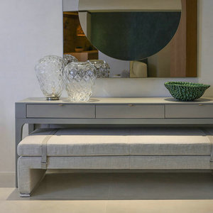 Mobili di fascia alta su misura Design di lusso in tessuto <span class=keywords><strong>letto</strong></span> fine mobili legno panca in pelle imbottito <span class=keywords><strong>Pouf</strong></span> per camera da <span class=keywords><strong>letto</strong></span> - Product Image 6