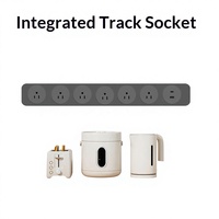 Nouvelle Conception Prise de Courant US 110V en Alliage d'Aluminium et Bronze Phosphoreux, Multiprise Coulissante pour Rail, Idéale pour l'Export