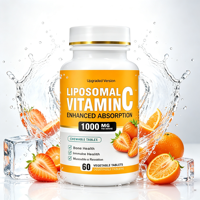 Complément alimentaire en gélules à libération liposomale, formule liposomale de vitamine C en gélules souples