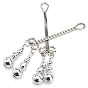 Silver Nipple <b>Clamps</b> F <b>Clamp</b> Metal Adult Toy For Teasing And Sensory Play - Product Image 1